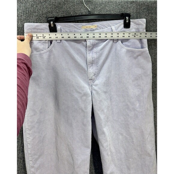 Levis Corduroy Baggy Dad Pants Womens 34 Lilac Purple Jeans Relaxed Y2K Retro - Picture 14 of 15